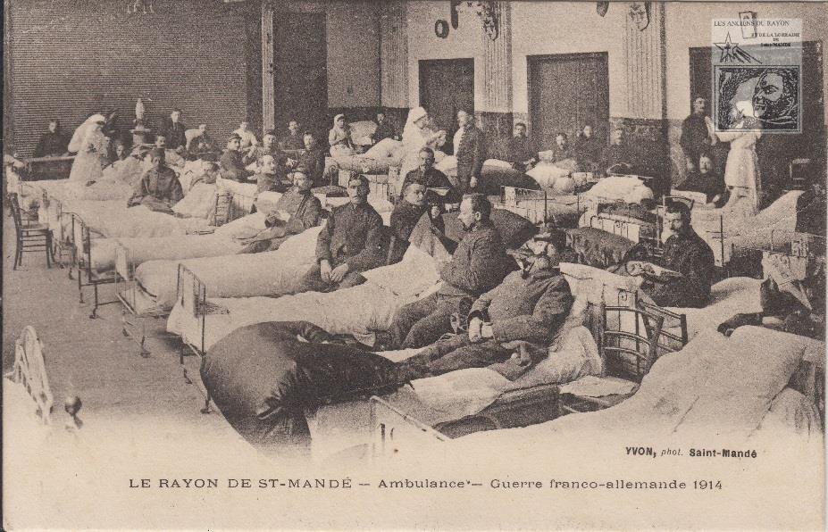 Ambulance au Rayon de Saint-Mandé - Dortoir - 1914