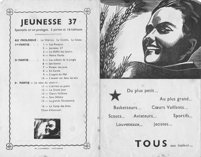 Programme du spectacle du Rayon de 1937 - Dessinée par Pierre Grach