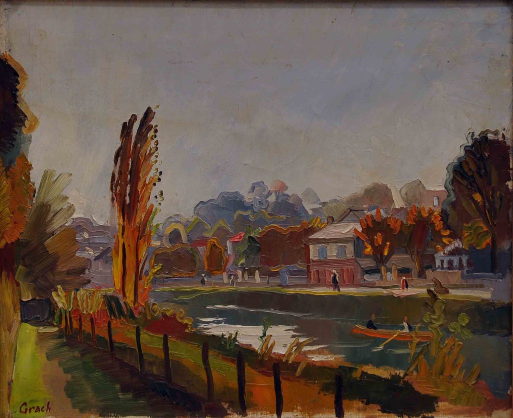 Pierre Grach - Bords de Marne à l'automne - 38x46