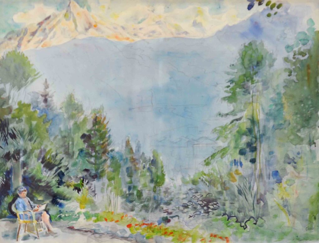 Pierre Grach - Paysage de montagne - 80x60