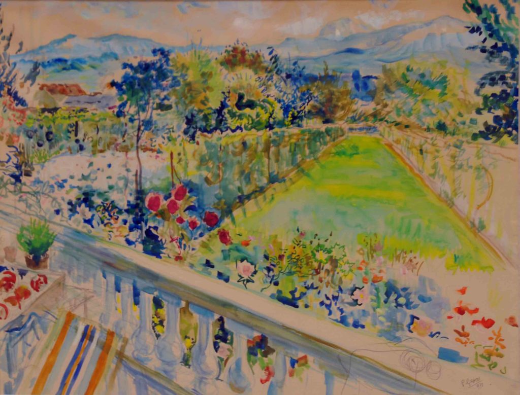 Pierre Grach - Vue de la terrasse du Château - 80x65