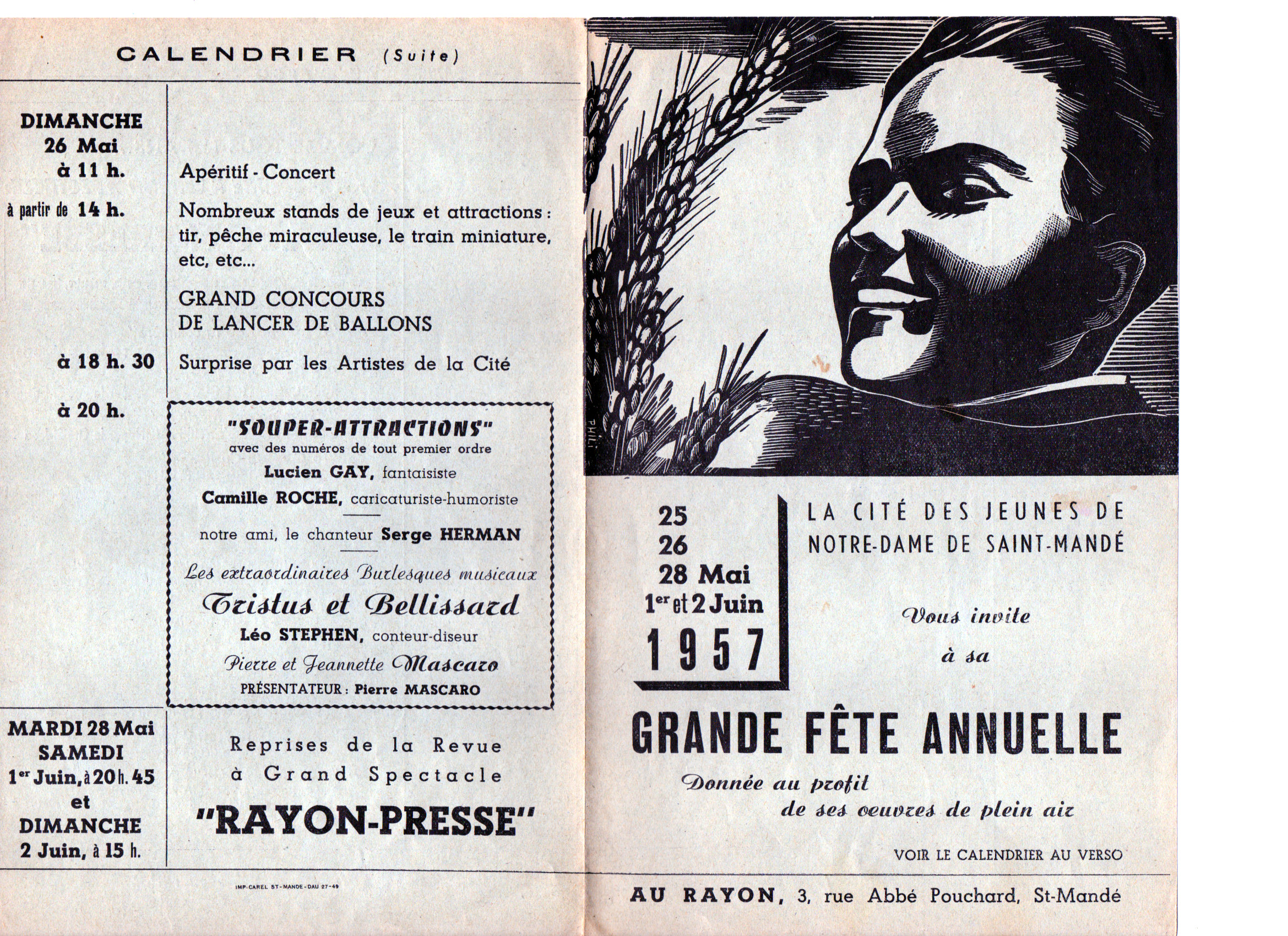 Affiche du Rayon 1957 (recto)