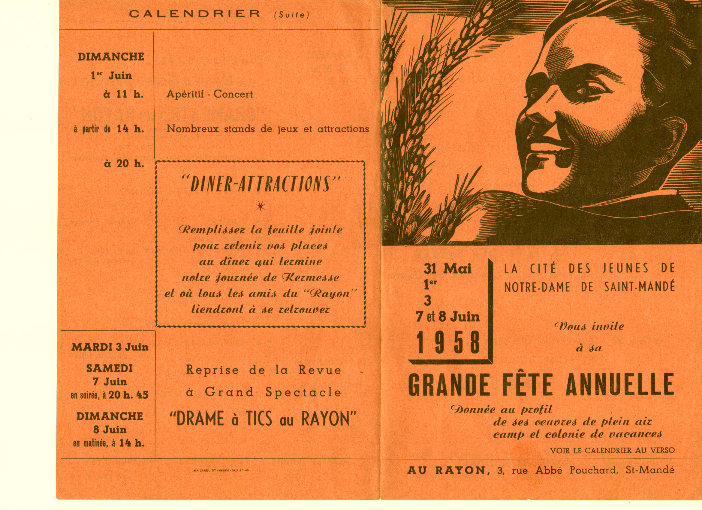 Affiche du Rayon 1958 (recto)