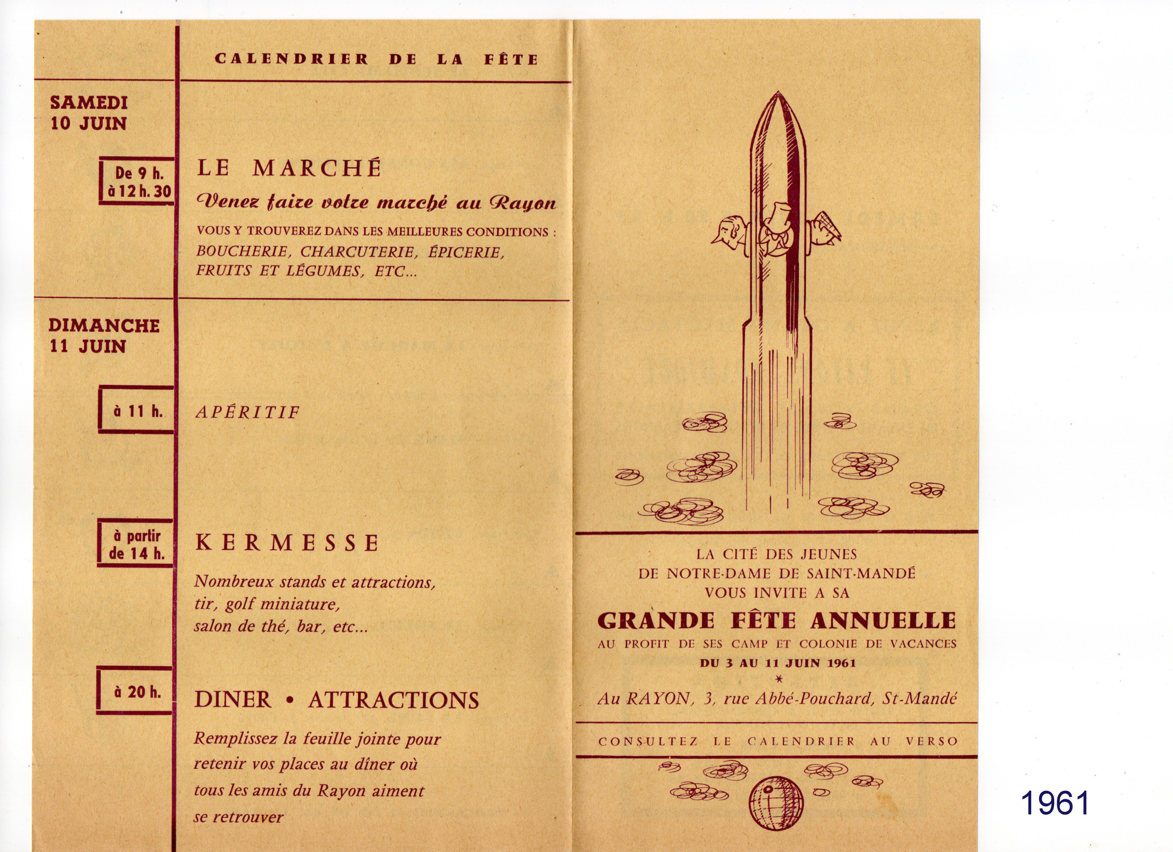 Affiche du Rayon 1961 (recto)